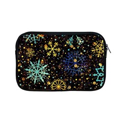 Gold Teal Snowflakes Apple Macbook Pro 13  Zipper Case by Grandong