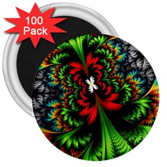 Kaleidoscopic Tropic 3  Magnets (100 Pack) by Grandong