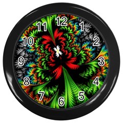 Kaleidoscopic Tropic Wall Clock (black) by Grandong