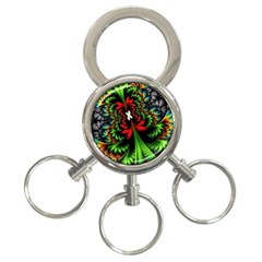 Kaleidoscopic Tropic 3-ring Key Chain by Grandong