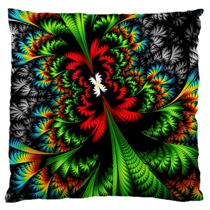 Kaleidoscopic Tropic Large Cushion Case (Two Sides)