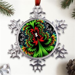 Kaleidoscopic Tropic Metal Large Snowflake Ornament by Grandong