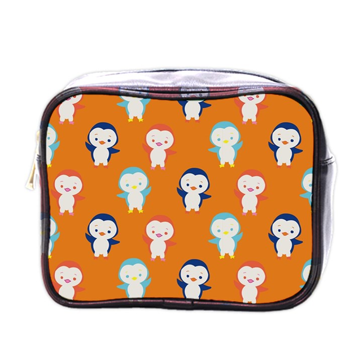 Cute Penguin Funny Pattern Mini Toiletries Bag (One Side)