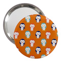 Cute Penguin Funny Pattern 3  Handbag Mirrors by Grandong