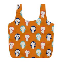 Cute Penguin Funny Pattern Full Print Recycle Bag (l) by Grandong