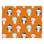 Cute Penguin Funny Pattern Two Sides Premium Plush Fleece Blanket (Large) 80 x60  Blanket Front