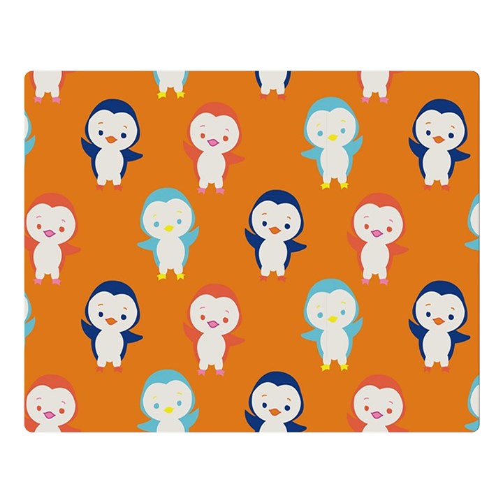 Cute Penguin Funny Pattern Two Sides Premium Plush Fleece Blanket (Large)