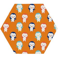 Cute Penguin Funny Pattern Wooden Puzzle Hexagon by Grandong