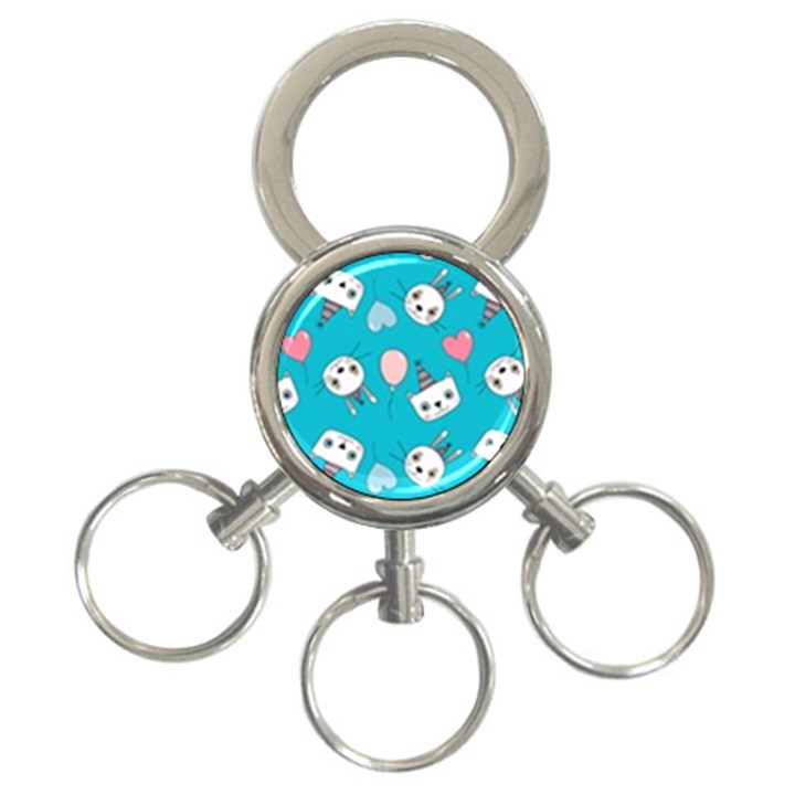 Cat Bunny 3-Ring Key Chain