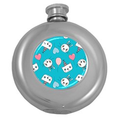 Cat Bunny Round Hip Flask (5 Oz) by Grandong