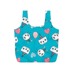 Cat Bunny Full Print Recycle Bag (s) by Grandong