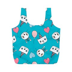 Cat Bunny Full Print Recycle Bag (m) by Grandong