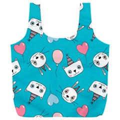 Cat Bunny Full Print Recycle Bag (xxxl) by Grandong