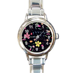 Beautiful Flower Plants Aesthetic Secret Garden Round Italian Charm Watch by Grandong