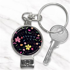 Beautiful Flower Plants Aesthetic Secret Garden Nail Clippers Key Chain by Grandong