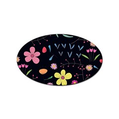 Beautiful Flower Plants Aesthetic Secret Garden Sticker Oval (100 Pack) by Grandong