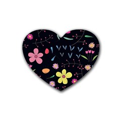 Beautiful Flower Plants Aesthetic Secret Garden Rubber Coaster (heart) by Grandong