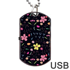 Beautiful Flower Plants Aesthetic Secret Garden Dog Tag Usb Flash (one Side) by Grandong