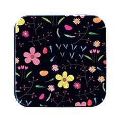 Beautiful Flower Plants Aesthetic Secret Garden Square Metal Box (black) by Grandong