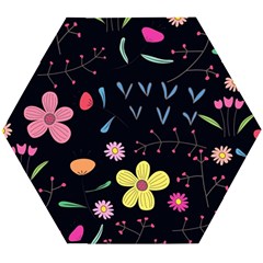 Beautiful Flower Plants Aesthetic Secret Garden Wooden Puzzle Hexagon by Grandong