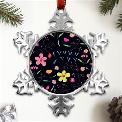 Beautiful Flower Plants Aesthetic Secret Garden Metal Small Snowflake Ornament by Grandong