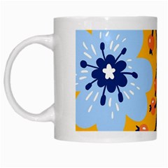 Floral Pattern Adorable Beautiful Aesthetic Secret Garden White Mug by Grandong