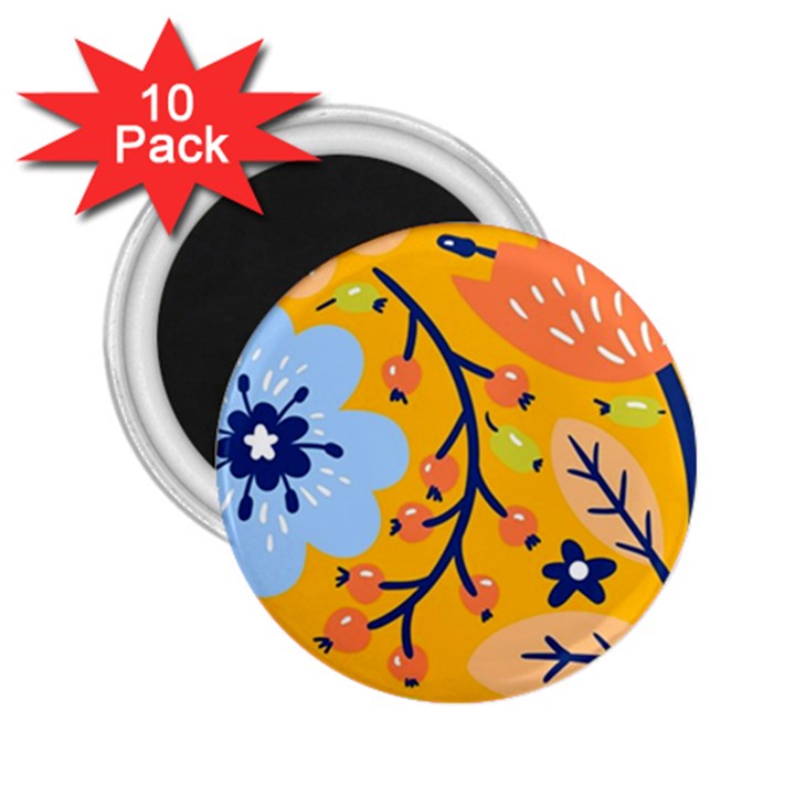 Floral Pattern Adorable Beautiful Aesthetic Secret Garden 2.25  Magnets (10 pack) 