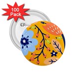 Floral Pattern Adorable Beautiful Aesthetic Secret Garden 2.25  Buttons (100 pack)  Front