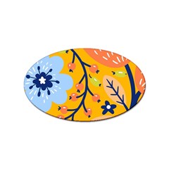 Floral Pattern Adorable Beautiful Aesthetic Secret Garden Sticker Oval (100 Pack)