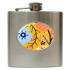 Floral Pattern Adorable Beautiful Aesthetic Secret Garden Hip Flask (6 Oz) by Grandong