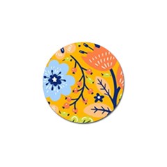 Floral Pattern Adorable Beautiful Aesthetic Secret Garden Golf Ball Marker (4 Pack) by Grandong