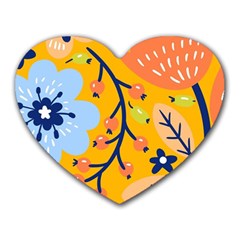 Floral Pattern Adorable Beautiful Aesthetic Secret Garden Heart Mousepad by Grandong