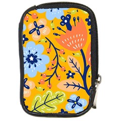 Floral Pattern Adorable Beautiful Aesthetic Secret Garden Compact Camera Leather Case by Grandong