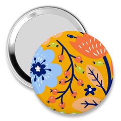 Floral Pattern Adorable Beautiful Aesthetic Secret Garden 3  Handbag Mirrors by Grandong