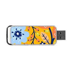 Floral Pattern Adorable Beautiful Aesthetic Secret Garden Portable Usb Flash (one Side) by Grandong