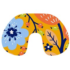 Floral Pattern Adorable Beautiful Aesthetic Secret Garden Travel Neck Pillow by Grandong