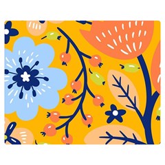 Floral Pattern Adorable Beautiful Aesthetic Secret Garden Two Sides Premium Plush Fleece Blanket (medium) by Grandong