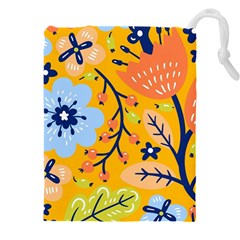 Floral Pattern Adorable Beautiful Aesthetic Secret Garden Drawstring Pouch (4xl) by Grandong