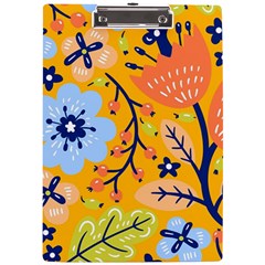 Floral Pattern Adorable Beautiful Aesthetic Secret Garden A4 Acrylic Clipboard by Grandong