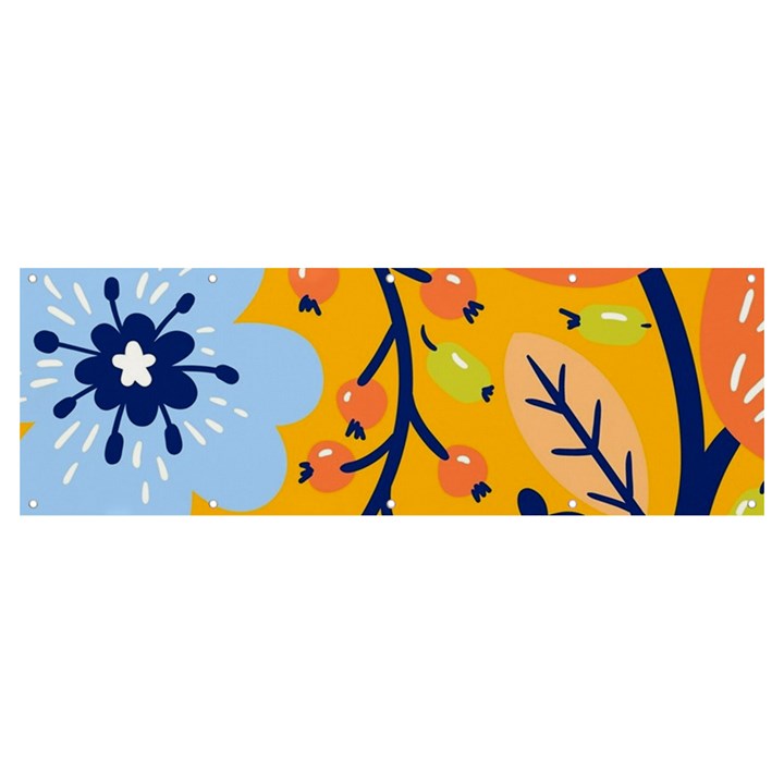 Floral Pattern Adorable Beautiful Aesthetic Secret Garden Banner and Sign 12  x 4 