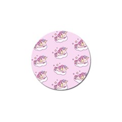 Unicorn Clouds Colorful Cute Pattern Sleepy Golf Ball Marker (10 Pack) by Grandong