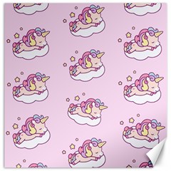 Unicorn Clouds Colorful Cute Pattern Sleepy Canvas 16  X 16  by Grandong