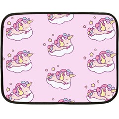 Unicorn Clouds Colorful Cute Pattern Sleepy Fleece Blanket (mini) by Grandong