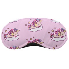 Unicorn Clouds Colorful Cute Pattern Sleepy Sleep Mask by Grandong