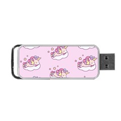 Unicorn Clouds Colorful Cute Pattern Sleepy Portable Usb Flash (two Sides) by Grandong