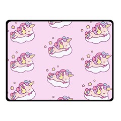 Unicorn Clouds Colorful Cute Pattern Sleepy Two Sides Fleece Blanket (small) by Grandong