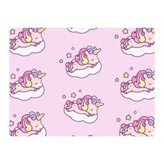 Unicorn Clouds Colorful Cute Pattern Sleepy Two Sides Premium Plush Fleece Blanket (mini) by Grandong