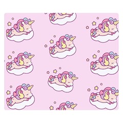 Unicorn Clouds Colorful Cute Pattern Sleepy Two Sides Premium Plush Fleece Blanket (small) by Grandong