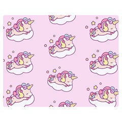 Unicorn Clouds Colorful Cute Pattern Sleepy Two Sides Premium Plush Fleece Blanket (medium) by Grandong