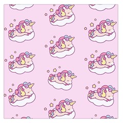 Unicorn Clouds Colorful Cute Pattern Sleepy Square Satin Scarf (36  X 36 ) by Grandong